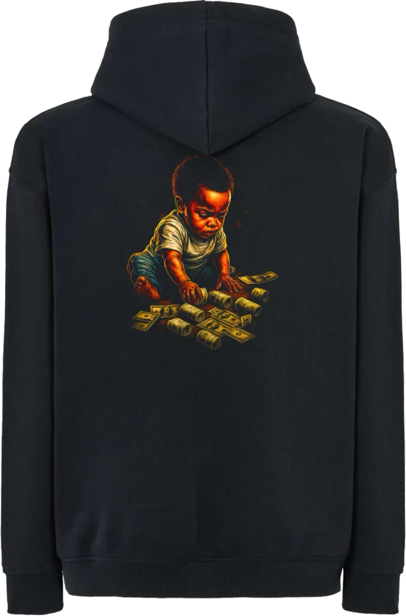 Cash Kid — bluza z kapturem oversize — tył