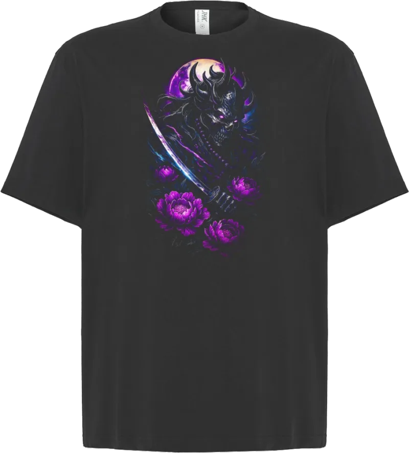Purple Demon — koszulka oversize — przód