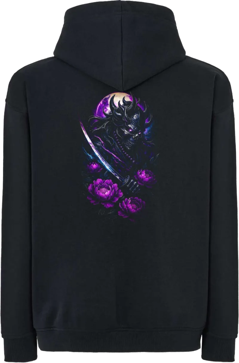 Purple Demon — bluza z kapturem oversize — tył