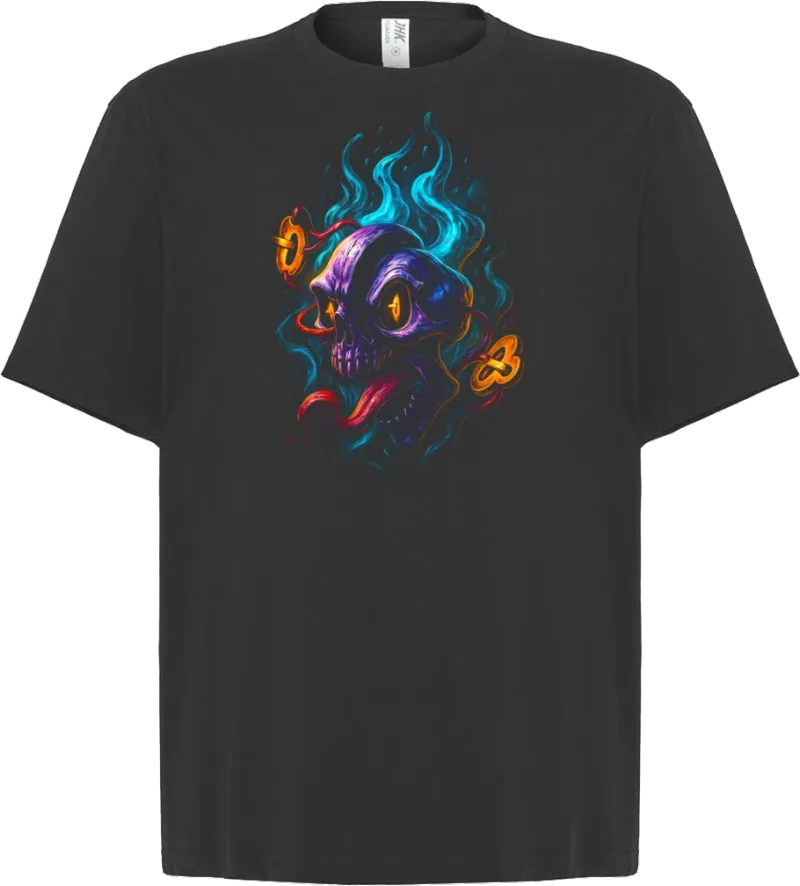 Acid Skull — koszulka oversize — przód
