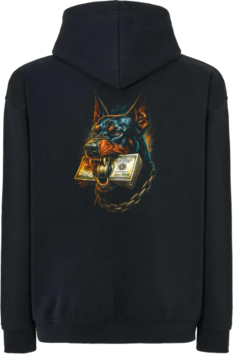 Cash Dobermann — bluza z kapturem oversize — tył
