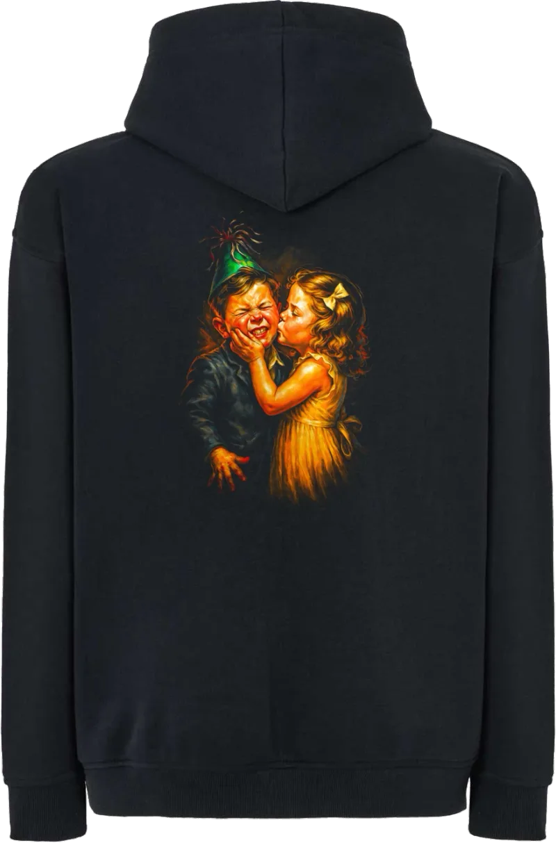 Party Kiss — bluza z kapturem oversize — tył