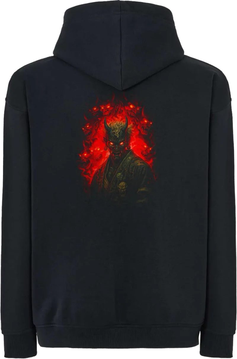 Red Demon — bluza z kapturem oversize — tył
