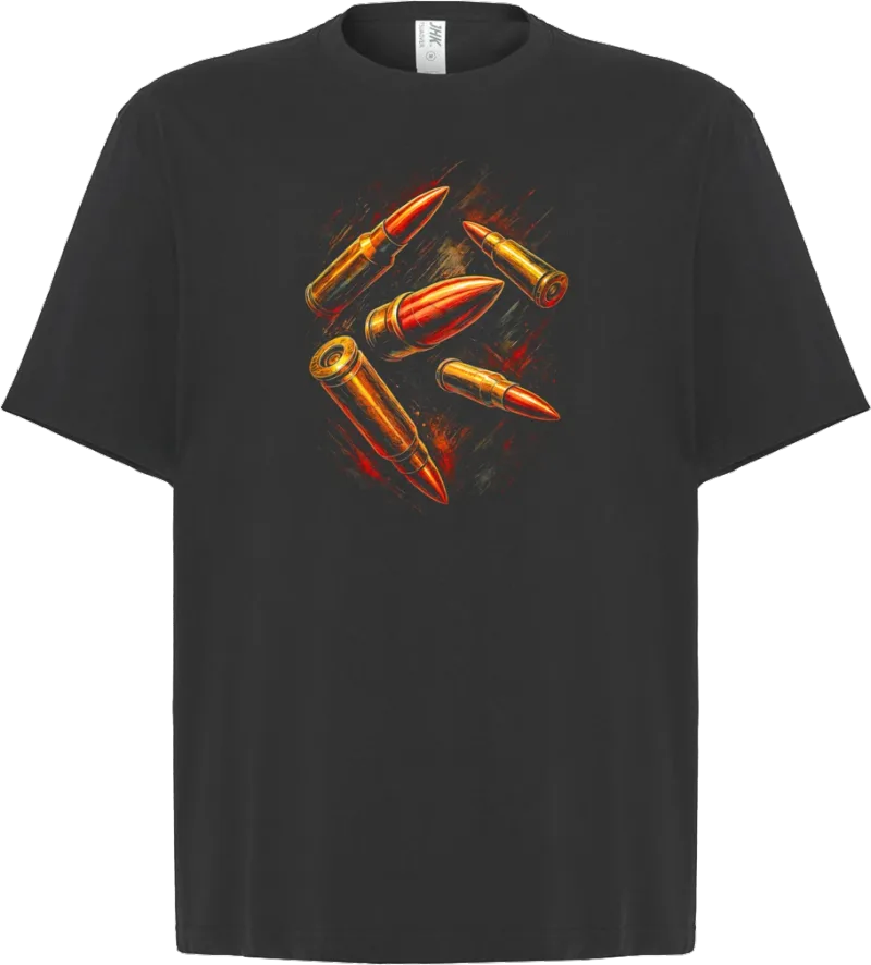 Bullets — koszulka oversize — przód