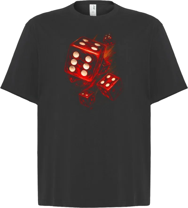 Lucky Dice — koszulka oversize — przód