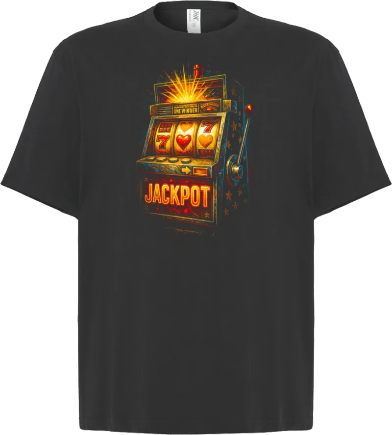 Jackpot — koszulka oversize — przód