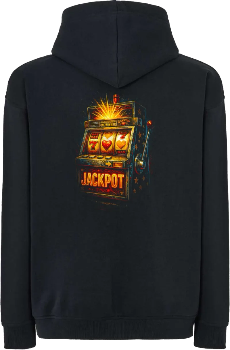 Jackpot — bluza z kapturem oversize — tył