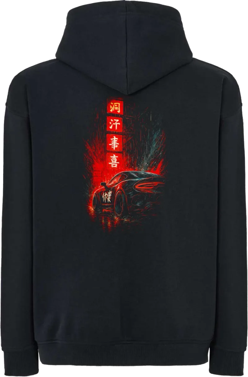 Tokyo Drift — bluza z kapturem oversize — tył