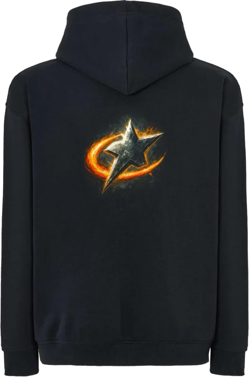Silver Star — bluza z kapturem oversize — tył