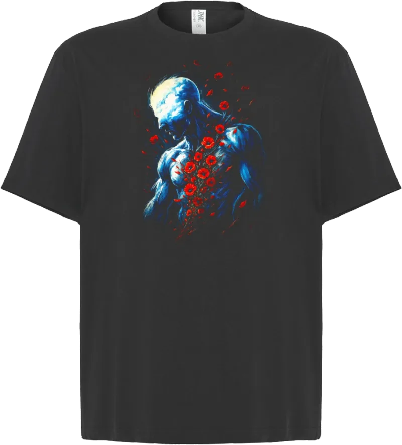 Poppy Man — koszulka oversize — przód