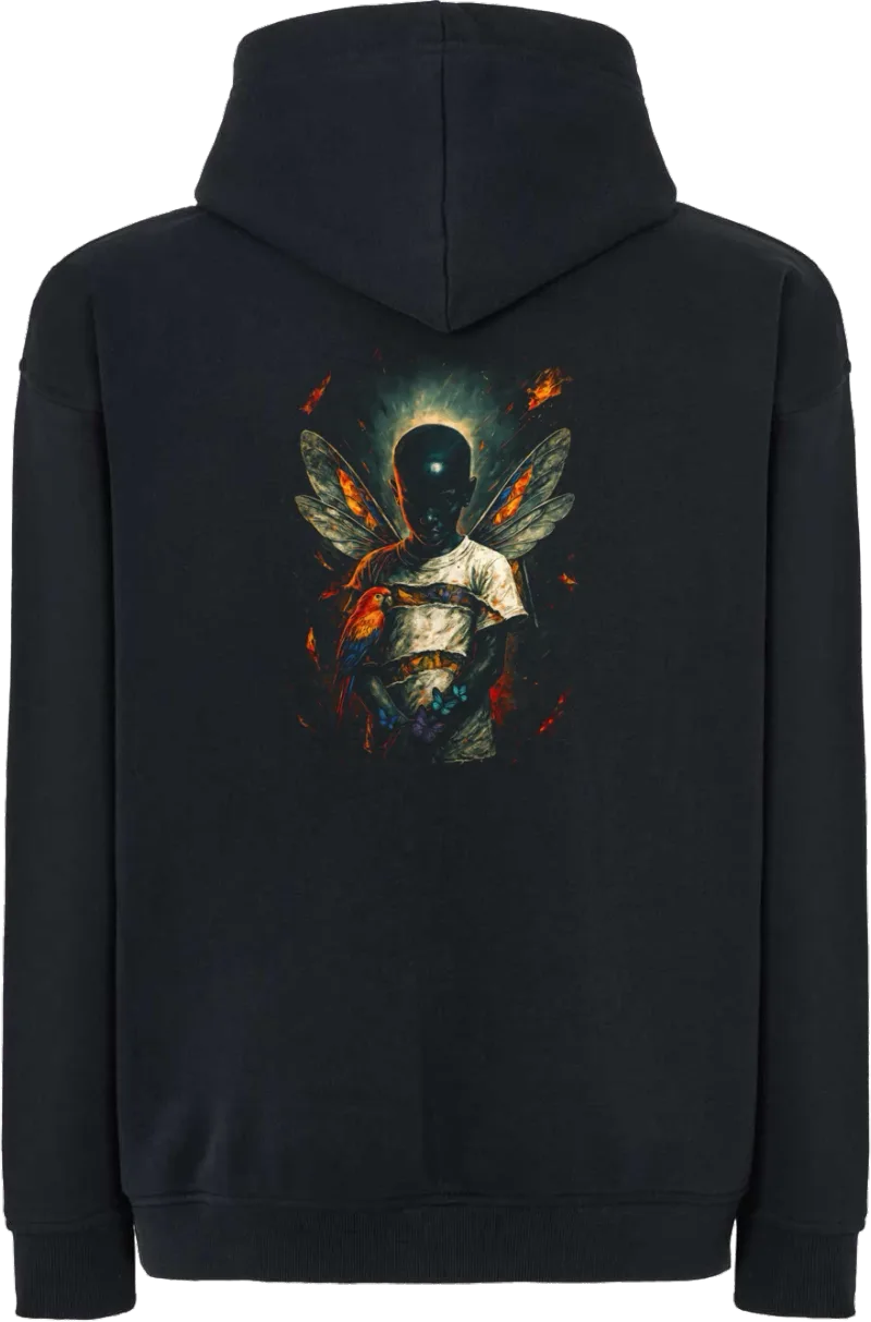 Butterfly Kid — bluza z kapturem oversize — tył