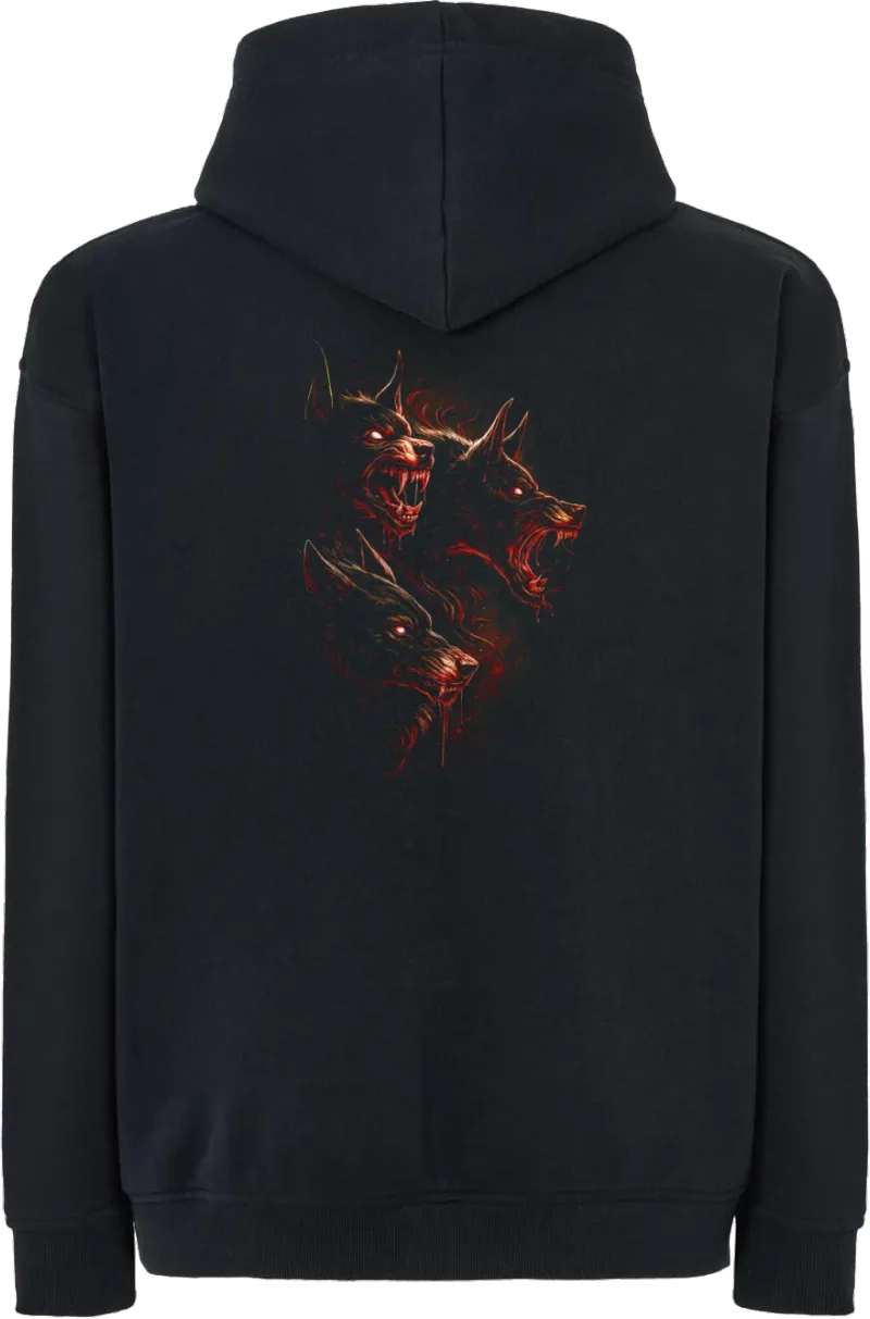 Hell Hounds — bluza z kapturem oversize — tył