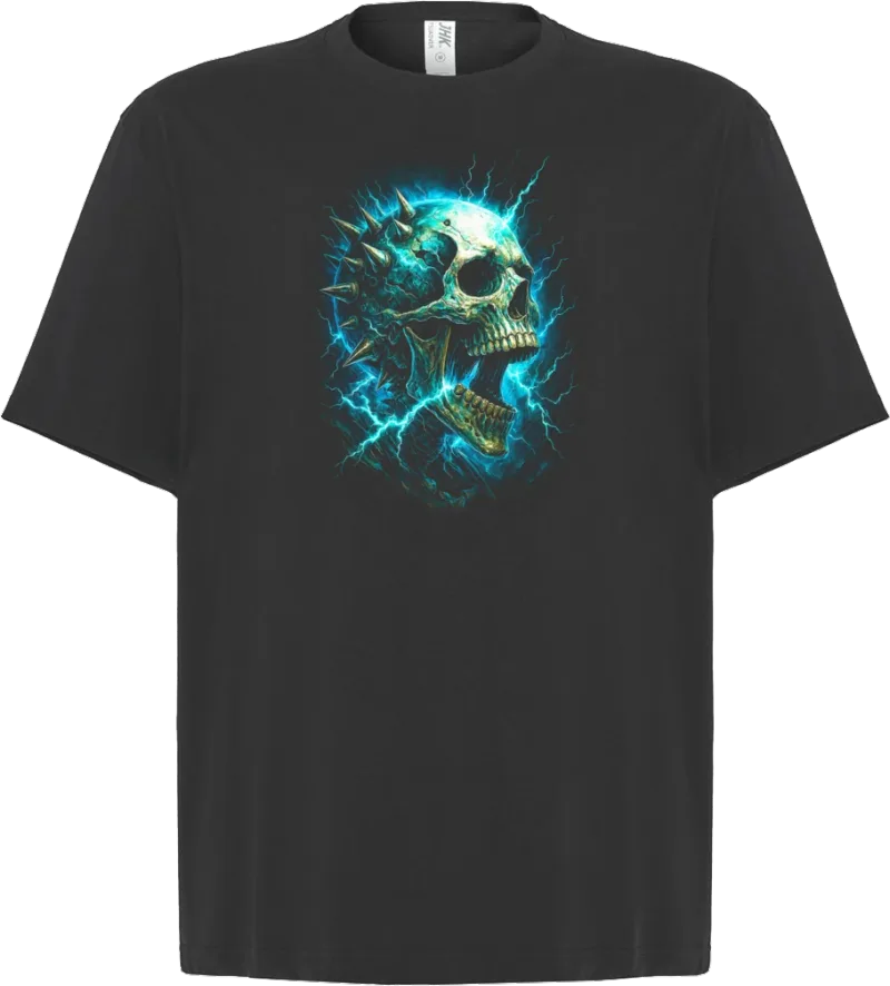 Thunder Skull — koszulka oversize — przód