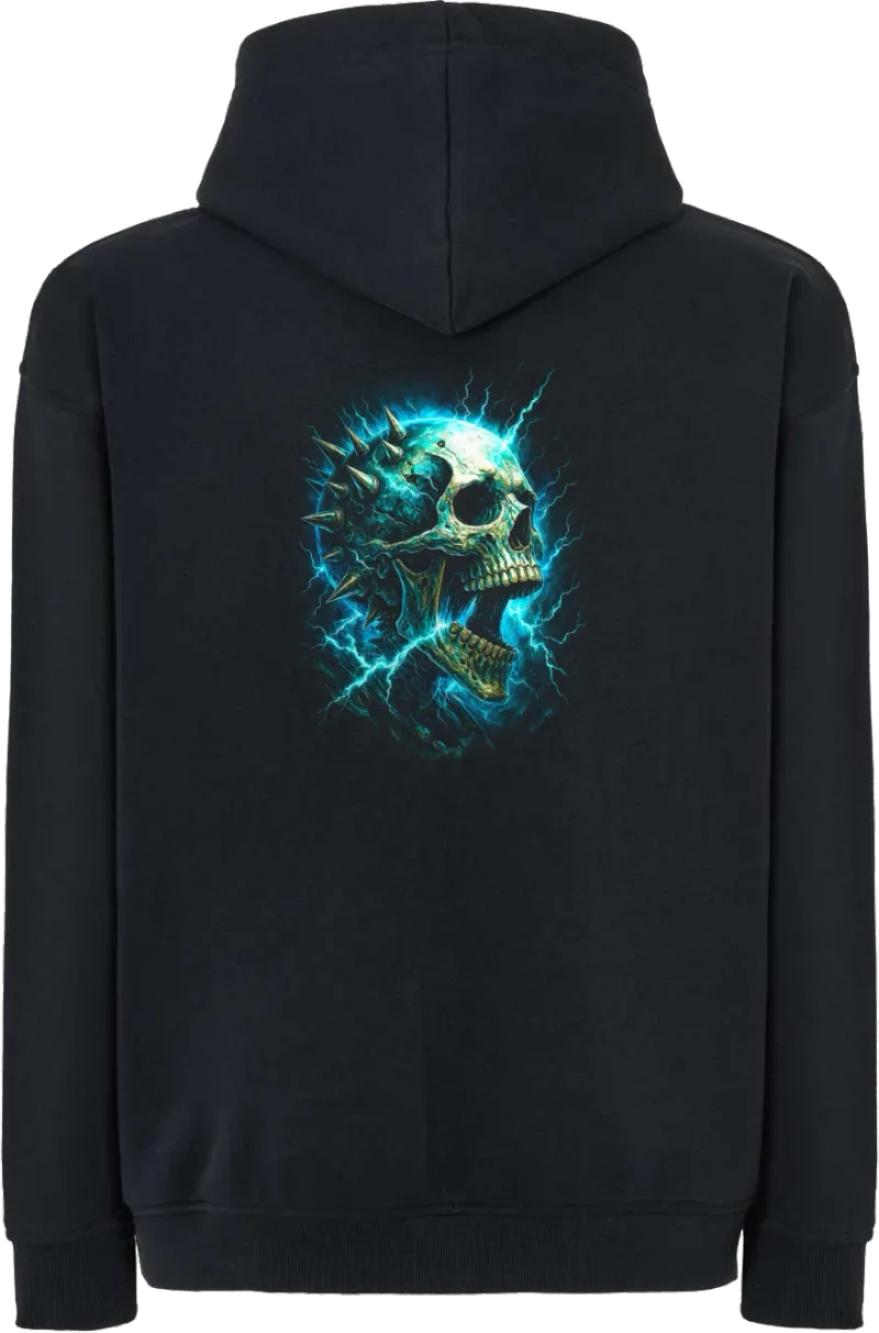 Thunder Skull — bluza z kapturem oversize — tył