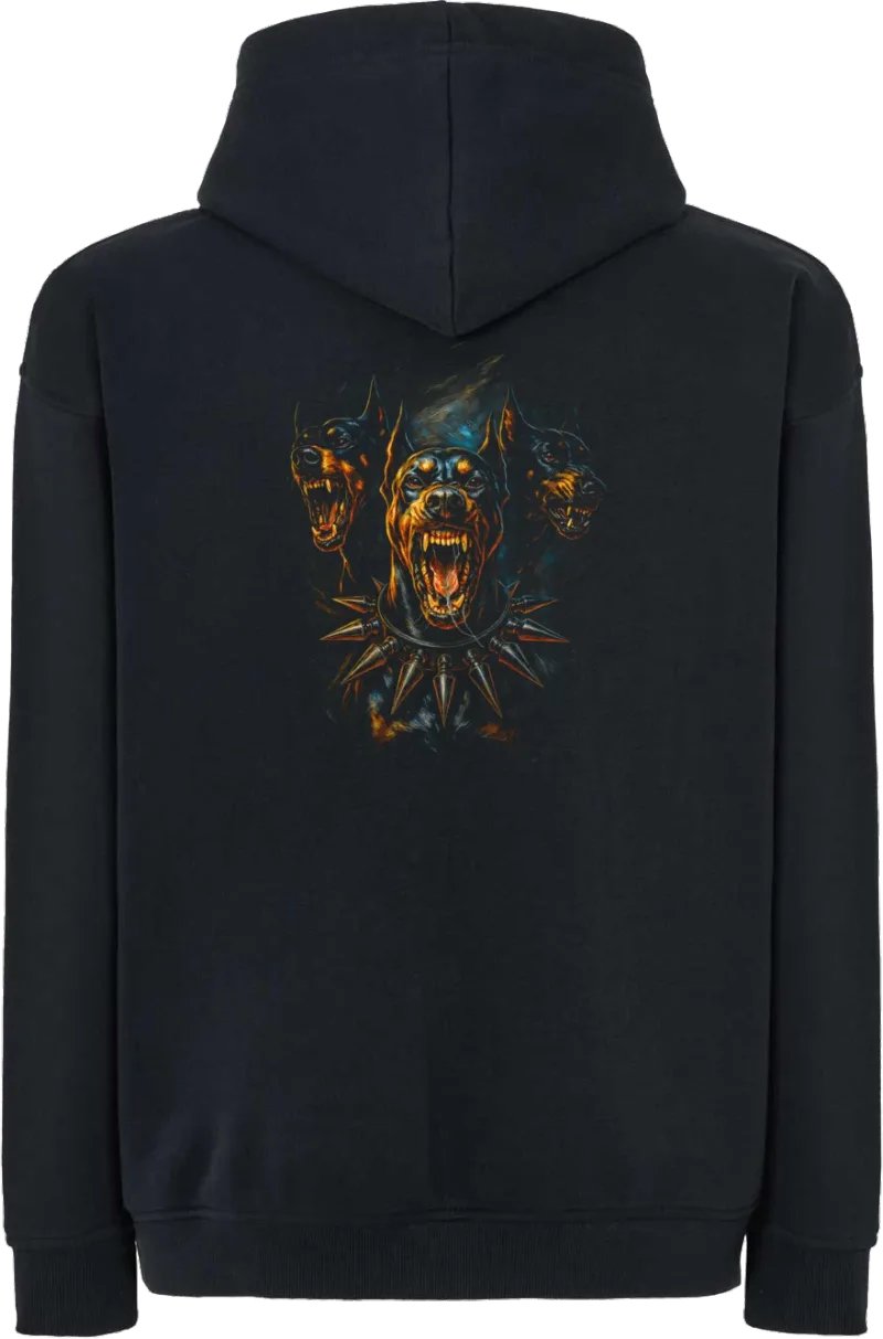 Dobermann Gang — bluza z kapturem oversize — tył