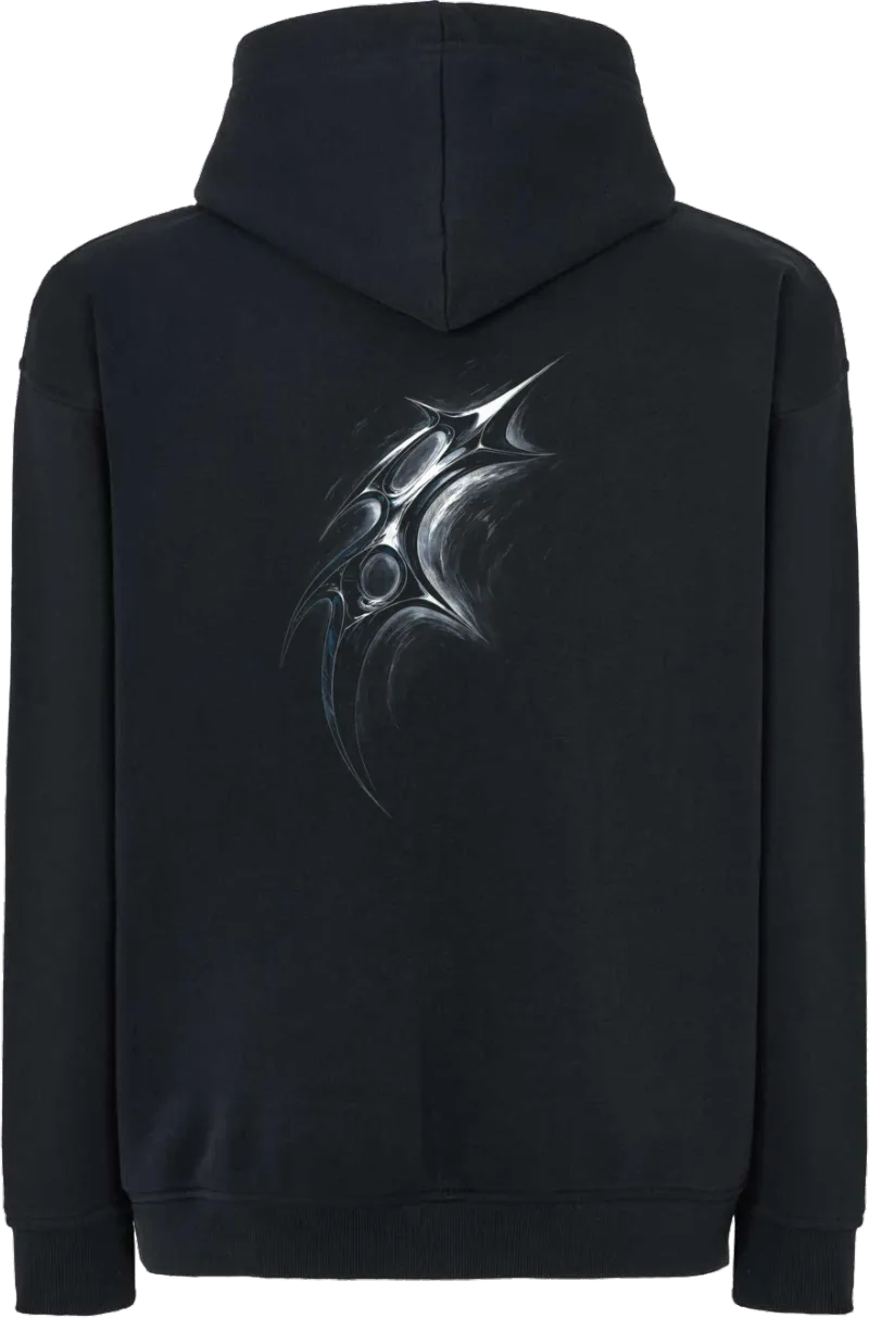 Chrome Tribal — bluza z kapturem oversize — tył