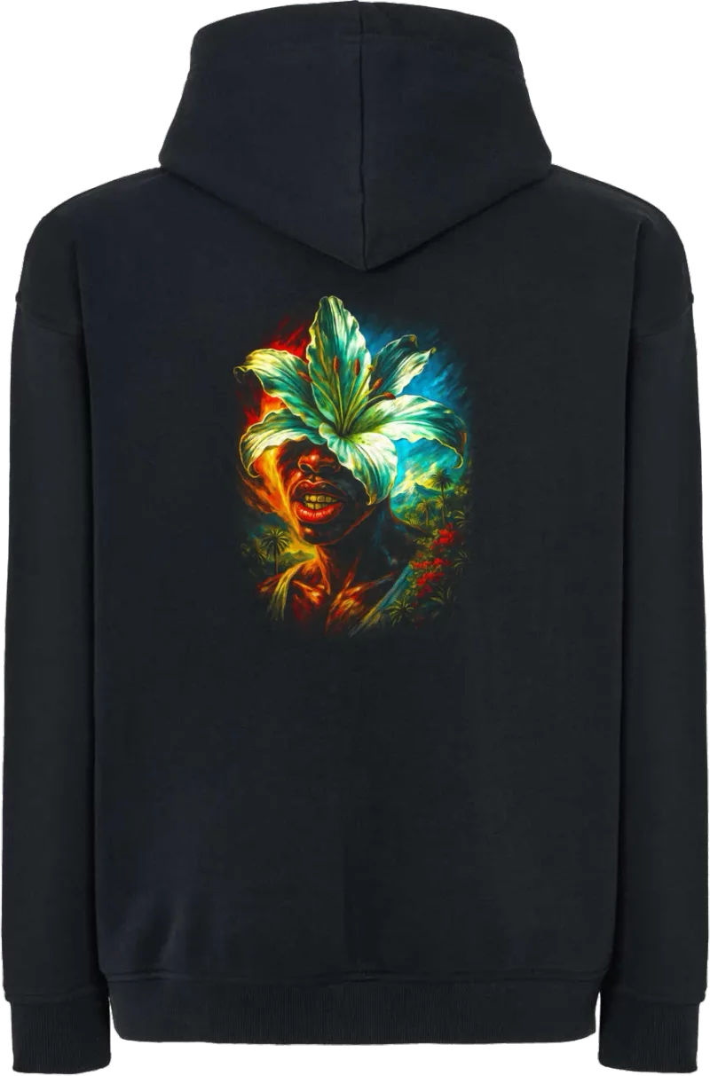 Jungle Lily — bluza z kapturem oversize — tył