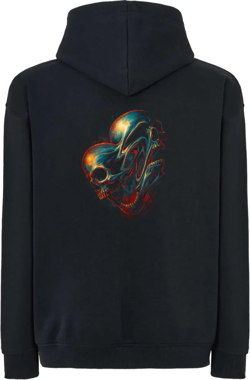 Alien Skull — bluza z kapturem oversize — tył