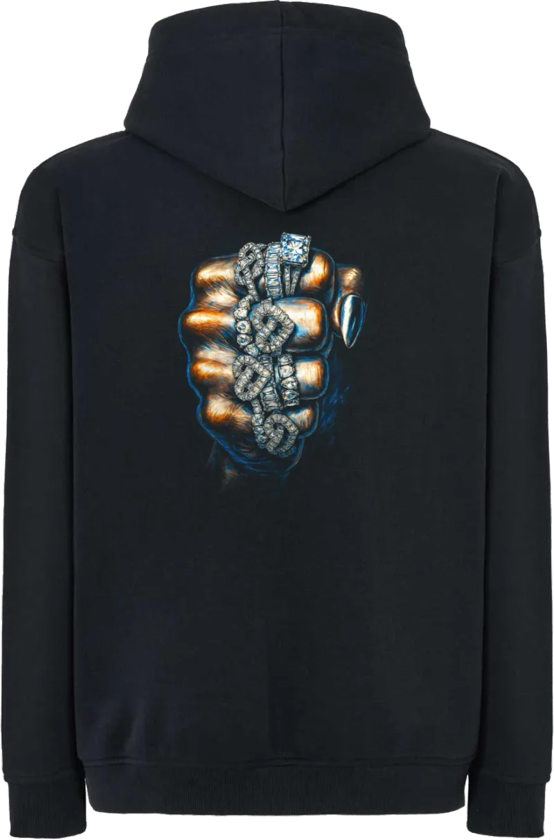 Iced Fist — bluza z kapturem oversize — tył