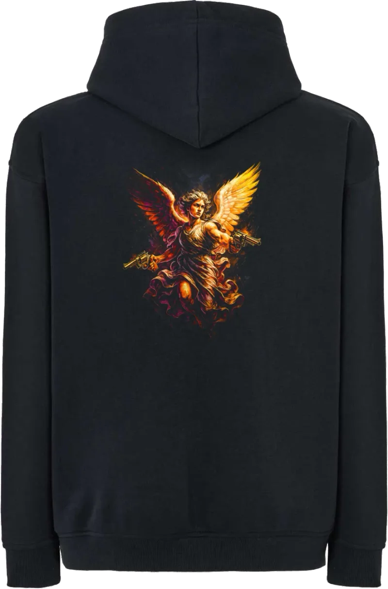 Gun Angel — bluza z kapturem oversize — tył