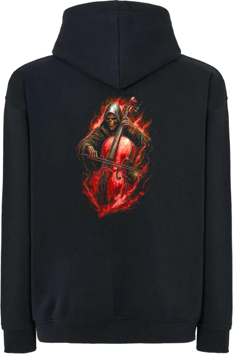 Death Cello — bluza z kapturem oversize — tył
