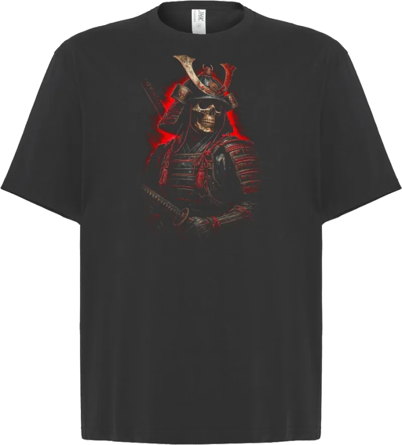 Samurai Skull — koszulka oversize — przód