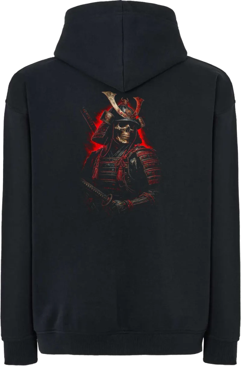 Samurai Skull — bluza z kapturem oversize — tył