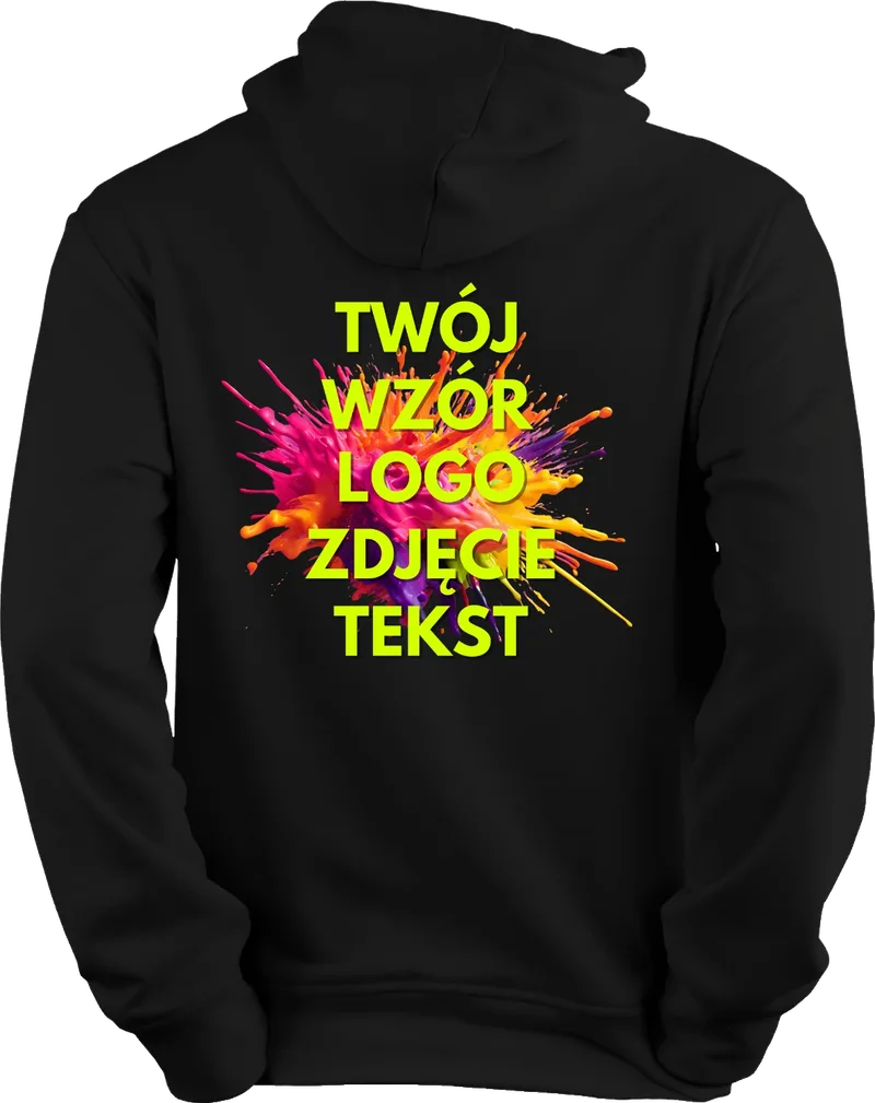 Bluza z kapturem z nadrukiem przód i tył