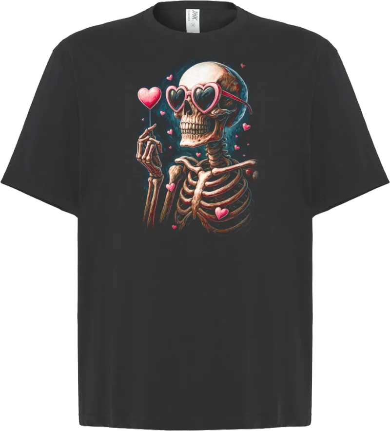 Love Skeleton — koszulka oversize — przód