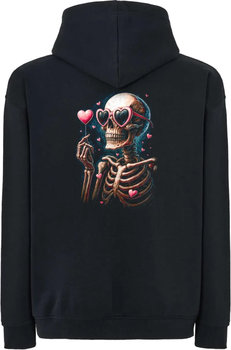 Love Skeleton — bluza z kapturem oversize — tył