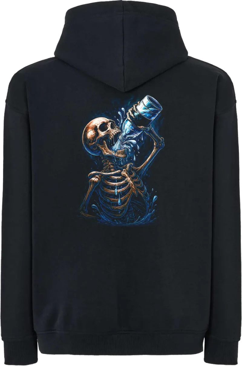 Thirsty Skeleton — bluza z kapturem oversize — tył