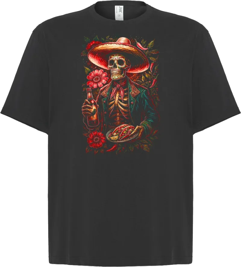 Mariachi Skeleton — koszulka oversize — przód