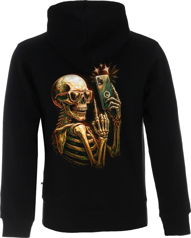 Selfie Skeleton — bluza rozpinana — tył