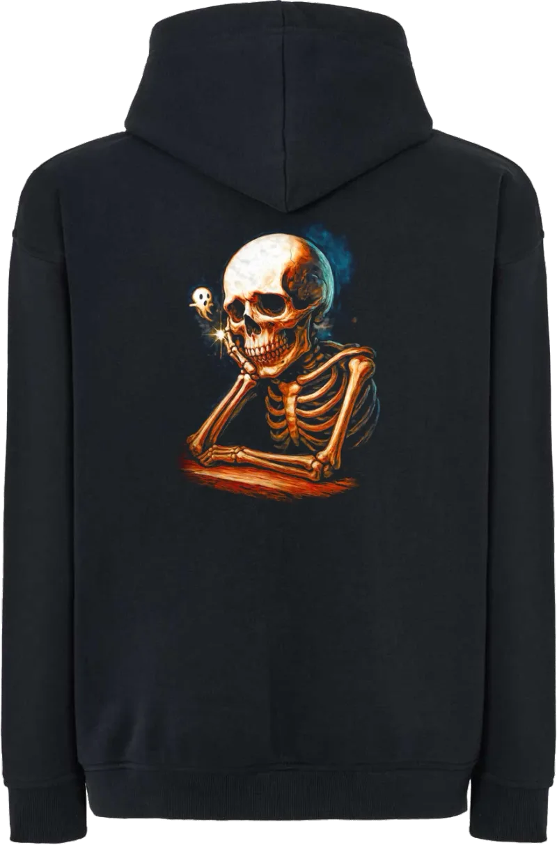 Bored Skeleton — bluza z kapturem oversize — tył