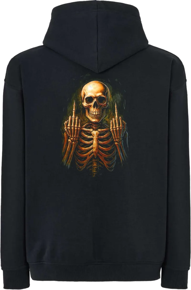 Middle Fingers — bluza z kapturem oversize — tył