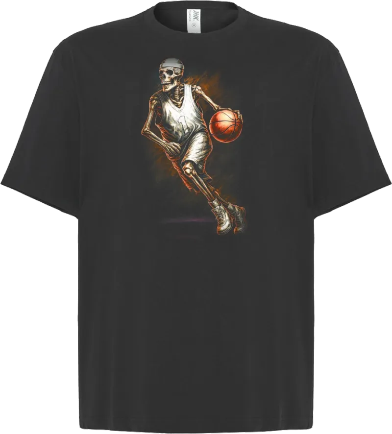 Ballin' Skeleton — koszulka oversize — przód