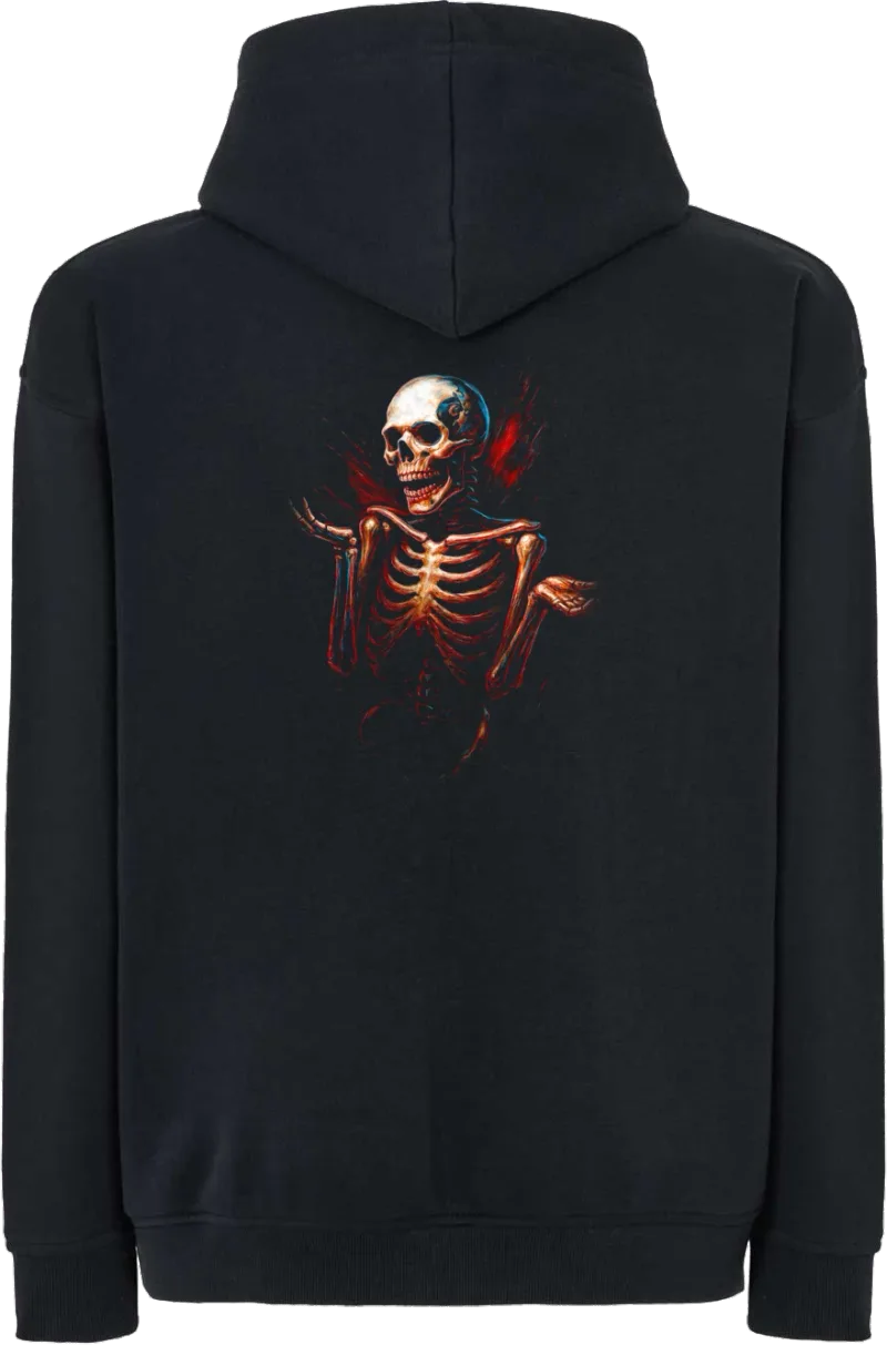 Shrug Skeleton — bluza z kapturem oversize — tył
