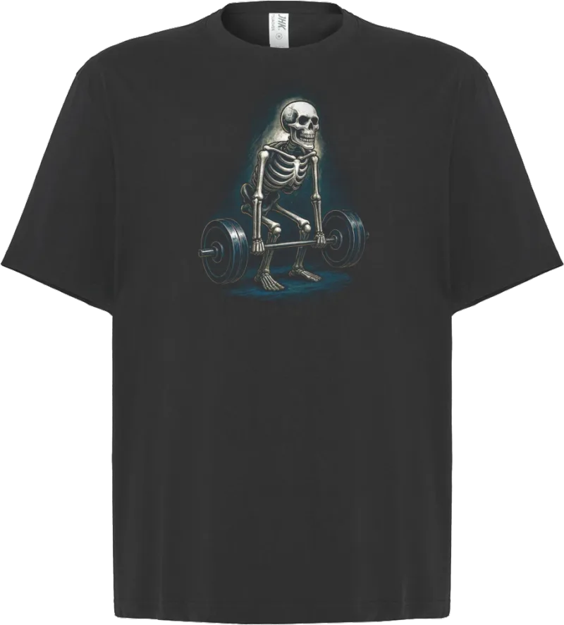 Deadlift Skeleton — koszulka oversize — przód