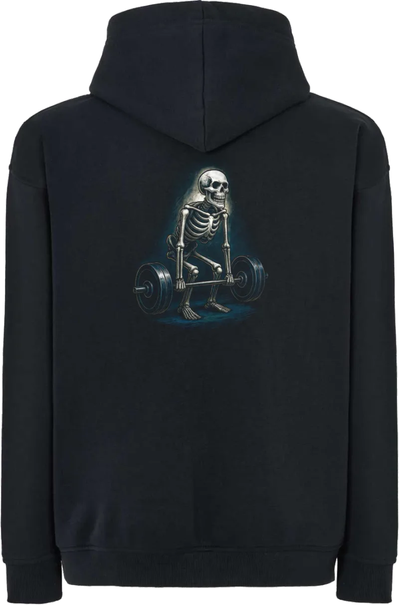 Deadlift Skeleton — bluza z kapturem oversize — tył