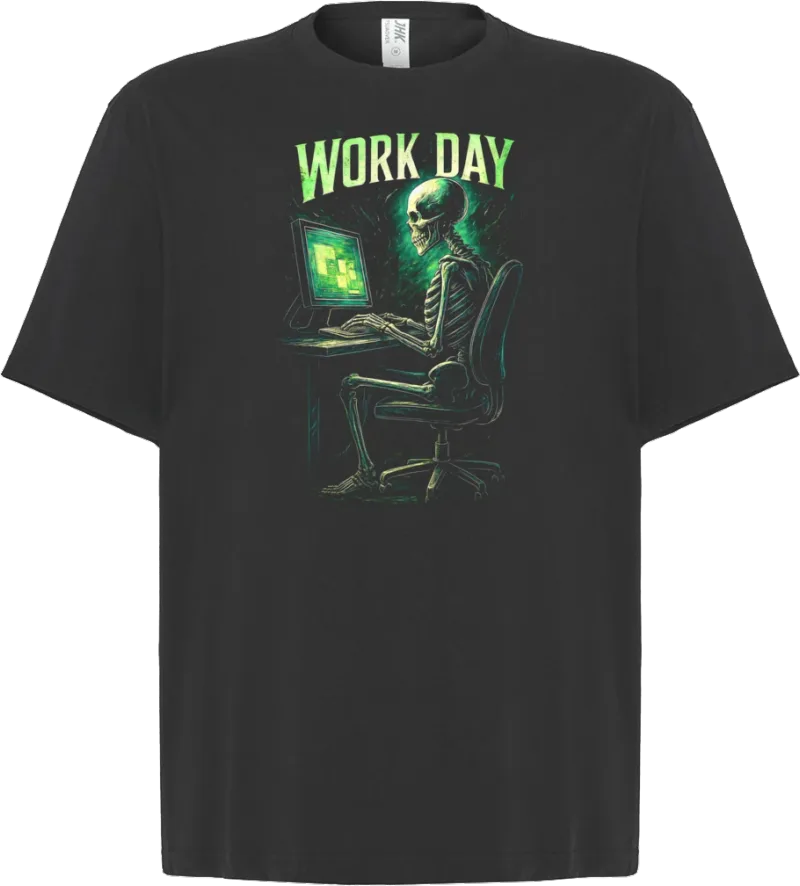 Work Day — koszulka oversize — przód