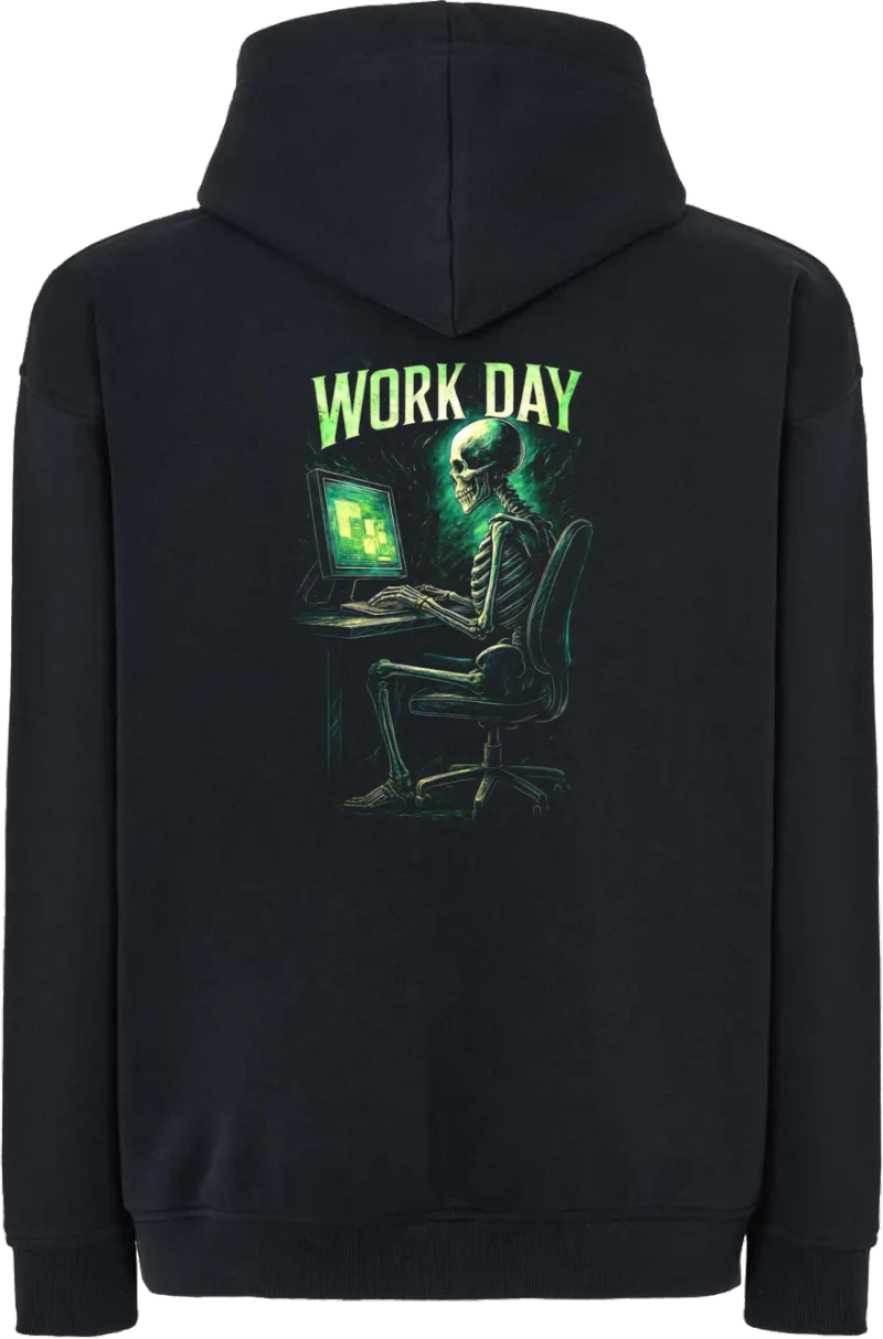 Work Day — bluza z kapturem oversize — tył