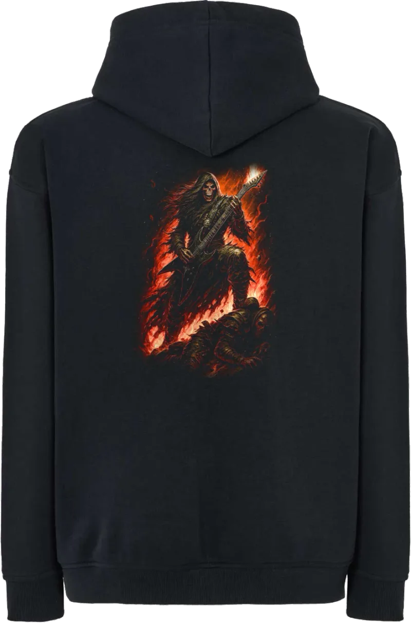 Hell Guitar — bluza z kapturem oversize — tył