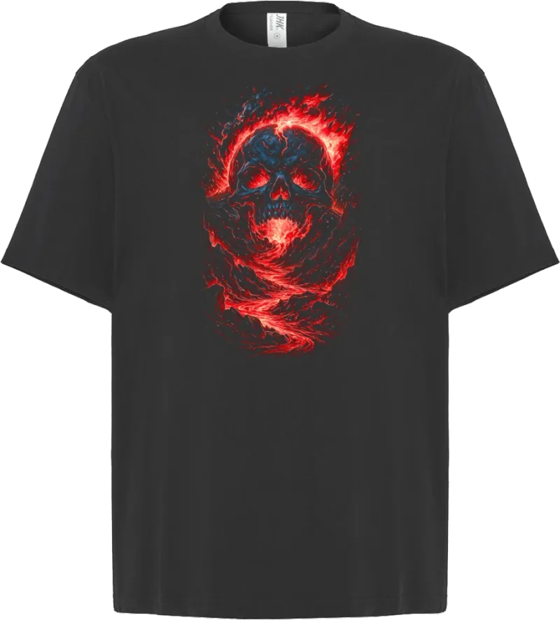 Red Skull Smoke — koszulka oversize — przód