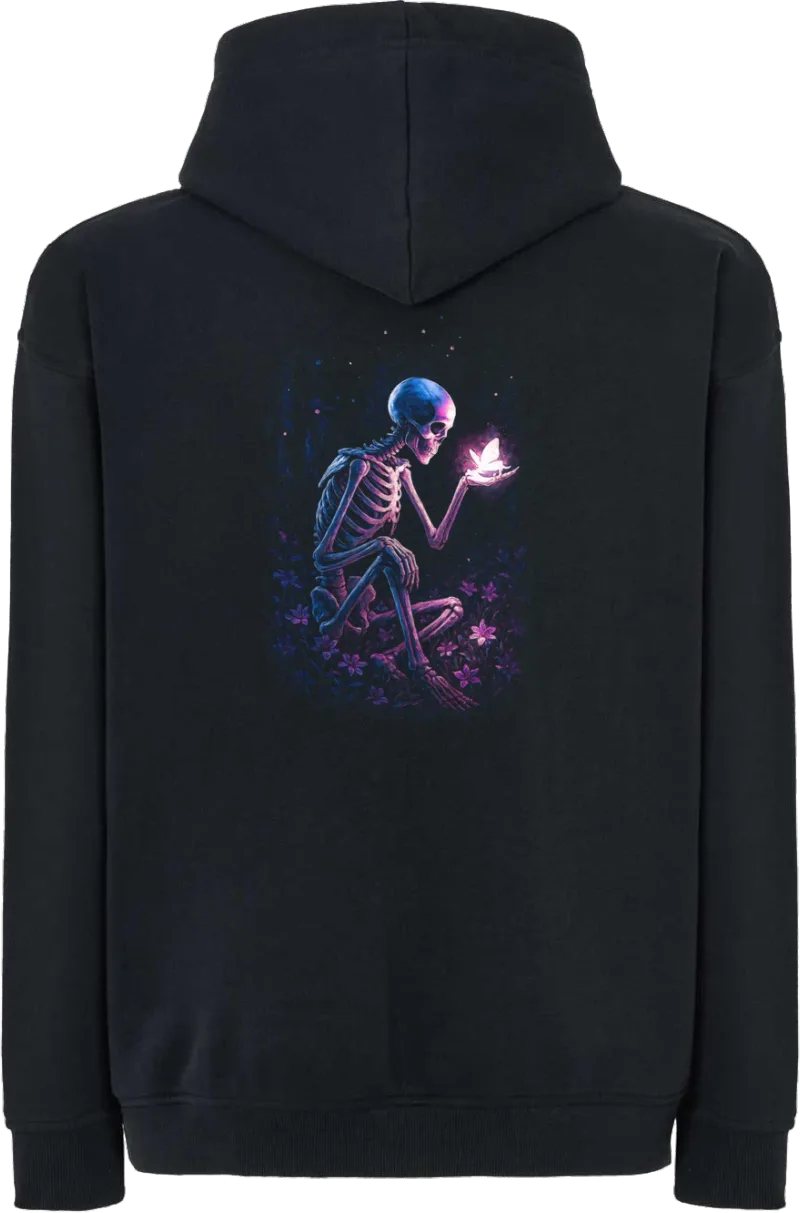 Butterfly Skeleton — bluza z kapturem oversize — tył