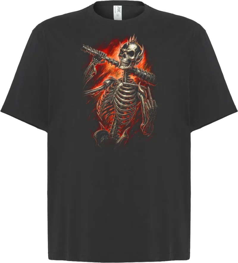 Bat Skeleton — koszulka oversize — przód