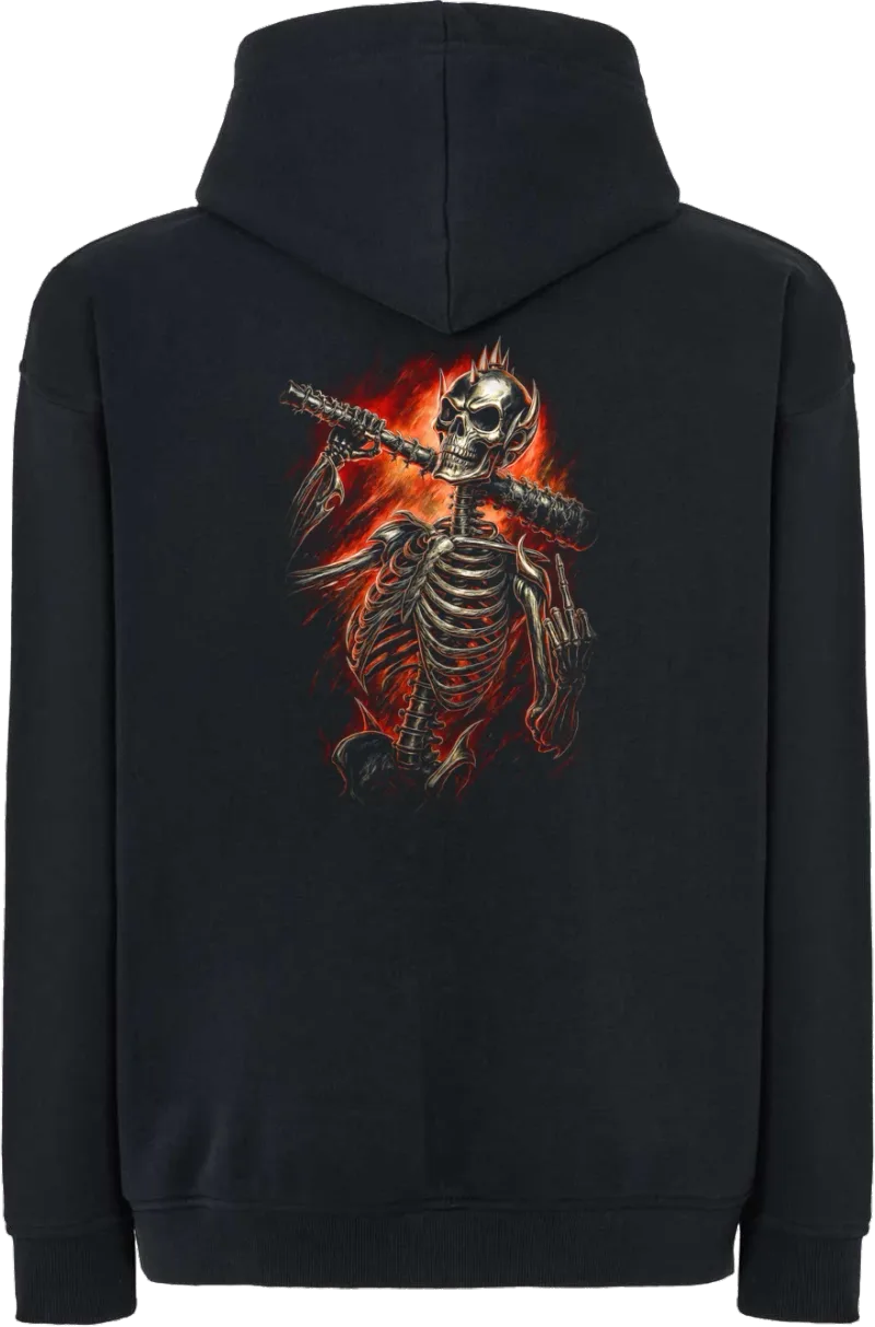 Bat Skeleton — bluza z kapturem oversize — tył