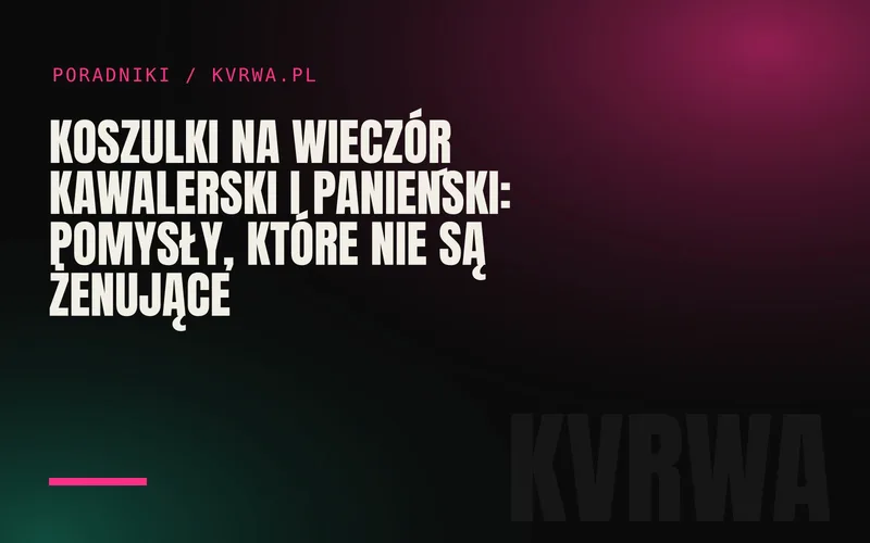 Koszulki na wieczór kawalerski i panieński: pomysły, które nie są żenujące — okładka wpisu na blogu KVRWA
