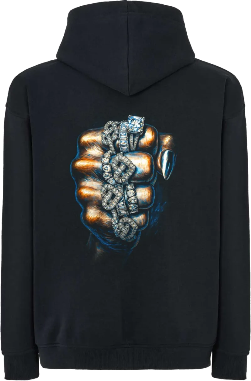 Iced Fist — bluza z kapturem oversize — tył