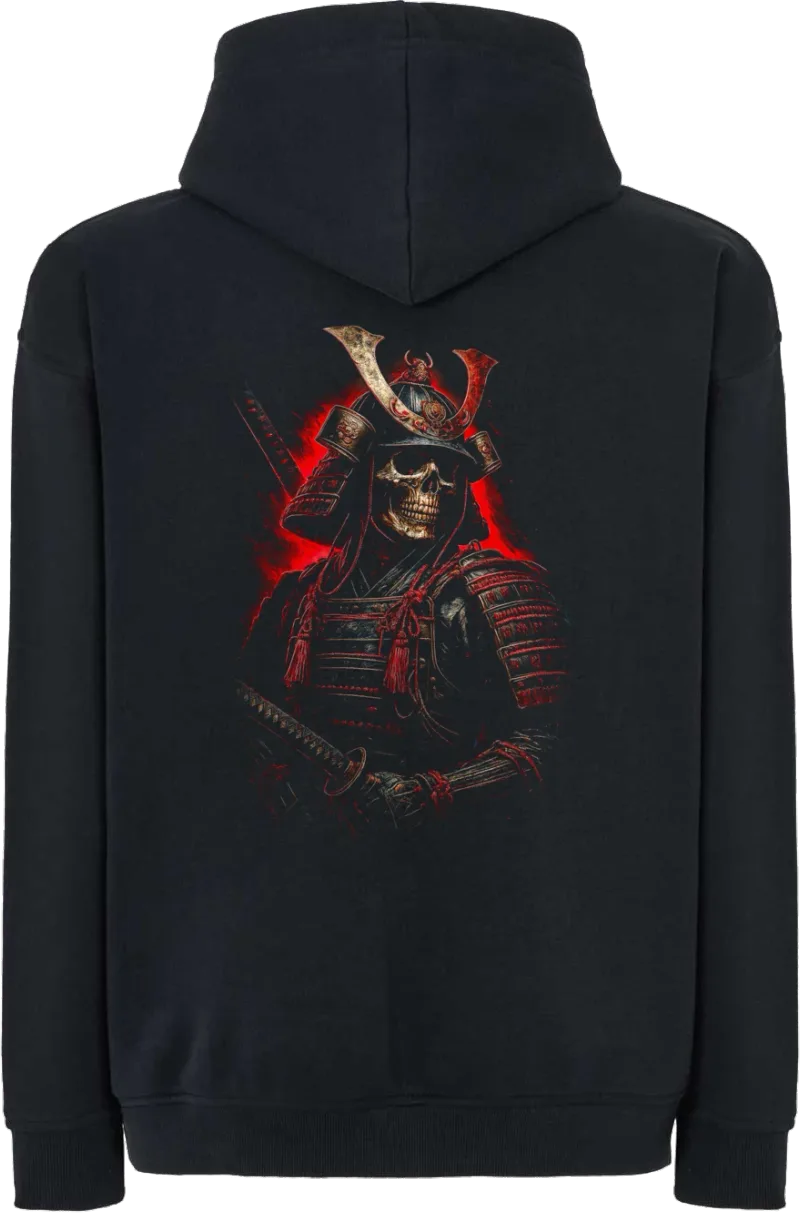 Samurai Skull — bluza z kapturem oversize — tył
