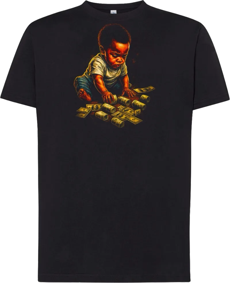 Cash Kid — koszulka bawełniana 190g własny nadruk — v_czarny